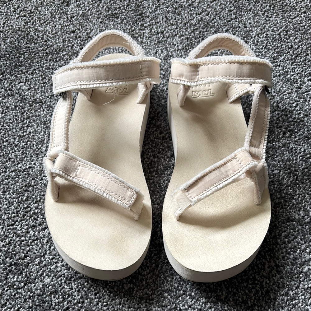 TEVA Beige Sandals with Adjustable Straps